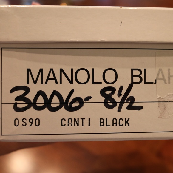 EUC Manolo Blahnik Canti Black D'Orsay Pump 38.5 - Picture 2 of 5
